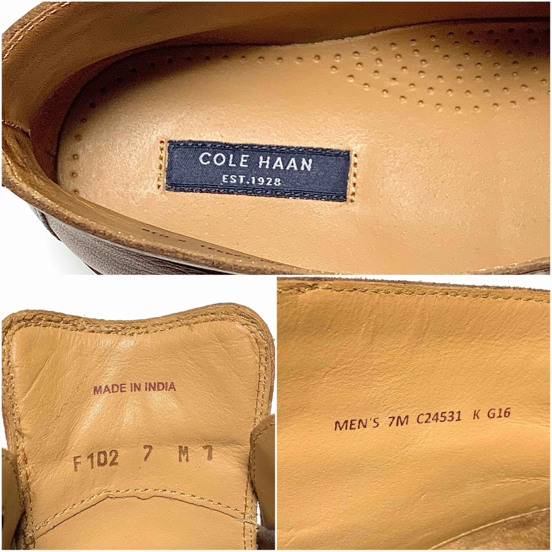 Cole Haan(コールハーン)の☆良品 コールハーン 焦がし加工 ２ホール レザー チャッカブーツ 革靴 メンズの靴/シューズ(ブーツ)の商品写真