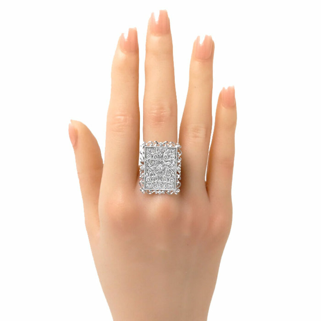 K18WG ホワイトゴールド リング・指輪 ダイヤモンド0.55ct 12.5号 8.1g レディース【中古】【美品】 レディースのアクセサリー(リング(指輪))の商品写真