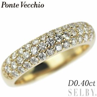 ポンテヴェキオ(PonteVecchio)のポンテヴェキオ K18YG ダイヤモンド リング 0.40ct パヴェ(リング(指輪))