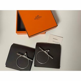 エルメス(Hermes)の専用新品　人気　エルメス　HERMES ループ　ループ　ピアス　MM シルバー　(ピアス)