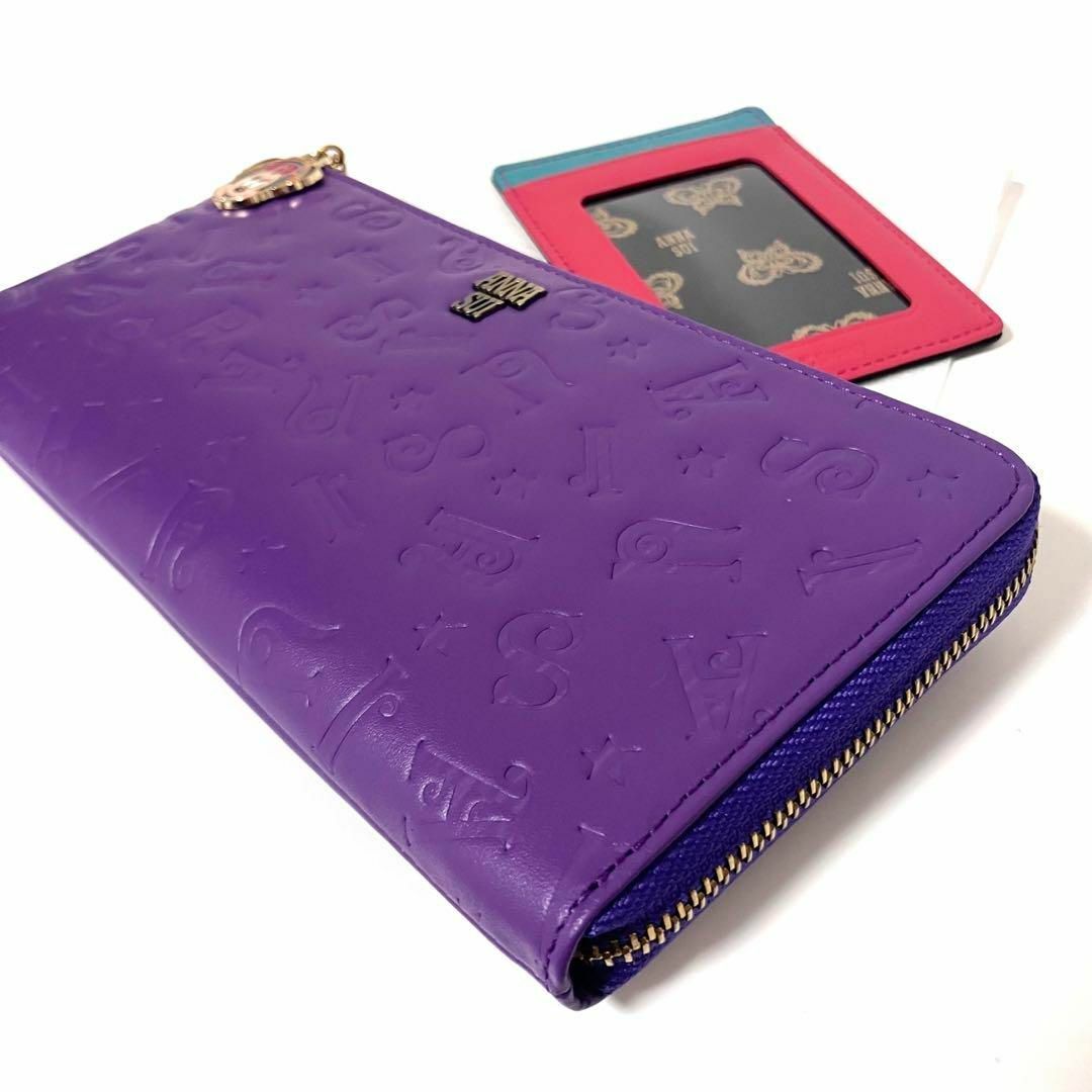 ANNA SUI - ANNA SUI アナスイ DISCO! 長財布 パープル L字 ANNA SUI - ANNA SUI アナスイ DISCO! 長財布 パープル L字