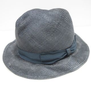 Borsalino - ボルサリーノ 麦わら帽子 ハット 天然草 M 青 ブルー ■GY09