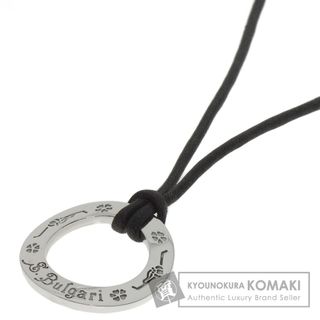 ブルガリ(BVLGARI)のBVLGARI セーブ ザ チルドレン 革紐 ネックレス SV レディース(ネックレス)