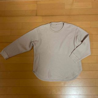 ユニクロ(UNIQLO)のユニクロ　ワッフルクルーネックTシャツ　サイズS(カットソー(長袖/七分))