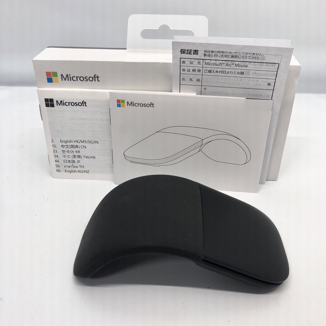Microsoft(マイクロソフト)のSurface アーク マウス ブラック CZV-00103 スマホ/家電/カメラのPC/タブレット(PC周辺機器)の商品写真