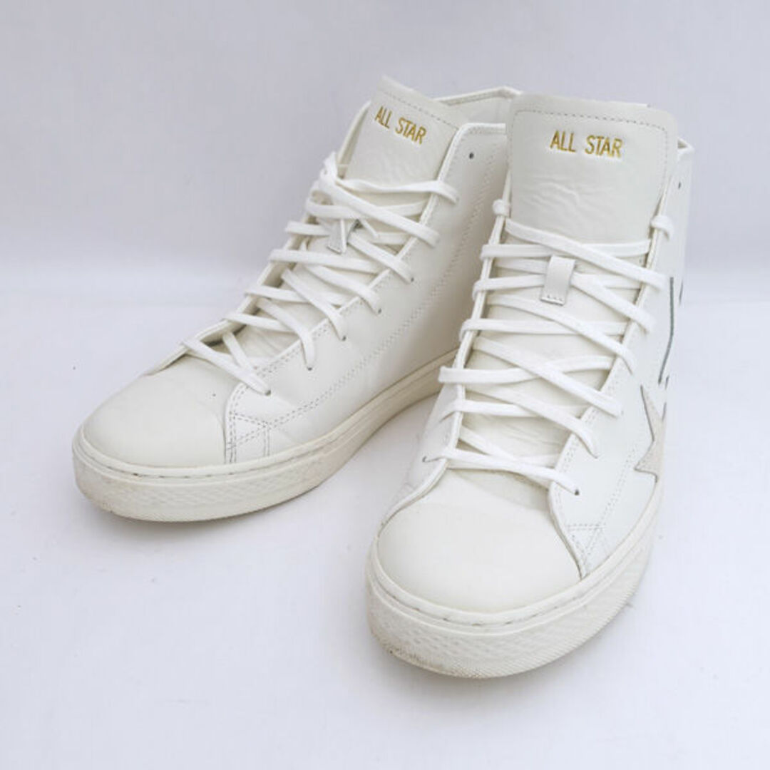 CONVERSE(コンバース)のCONVERSE / コンバース ◆オールスター クップ トリオスター Z/ハイ/レザー/ホワイト/27cm 38001090 【メンズ/MEN/男性/ボーイズ/紳士】【靴/クツ/シューズ/SHOES】 メンズファッション【中古】 [0220475811] メンズの靴/シューズ(スニーカー)の商品写真