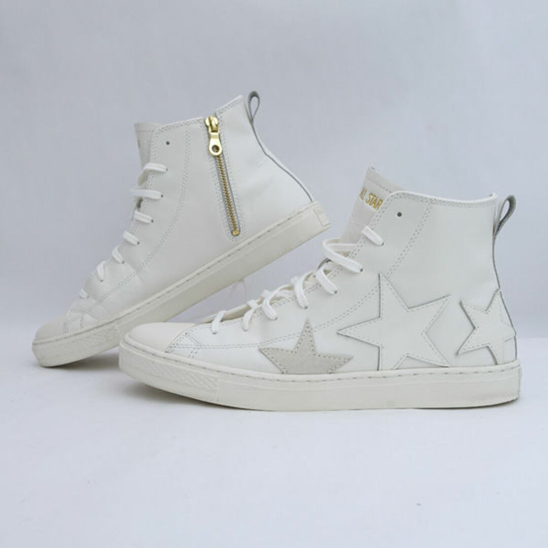 CONVERSE(コンバース)のCONVERSE / コンバース ◆オールスター クップ トリオスター Z/ハイ/レザー/ホワイト/27cm 38001090 【メンズ/MEN/男性/ボーイズ/紳士】【靴/クツ/シューズ/SHOES】 メンズファッション【中古】 [0220475811] メンズの靴/シューズ(スニーカー)の商品写真