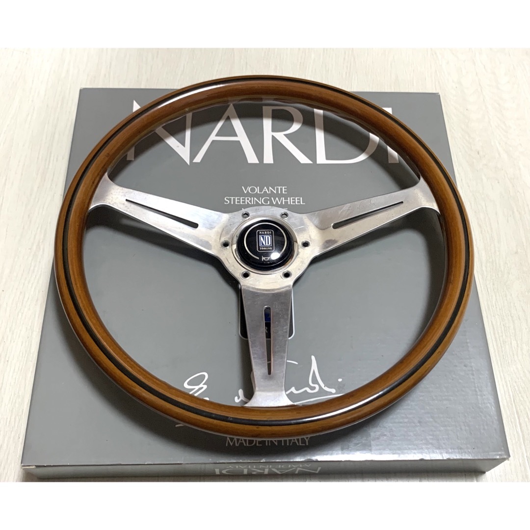 NARDI 36.5Φ ウッドステアリング ナルディ 即納自動車/バイク - 汎用パーツ