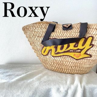 ロキシー(Roxy)の美品✨ROXYロキシーセミショルダーバッグトートバッグ籠メッシュベージュ(ショルダーバッグ)