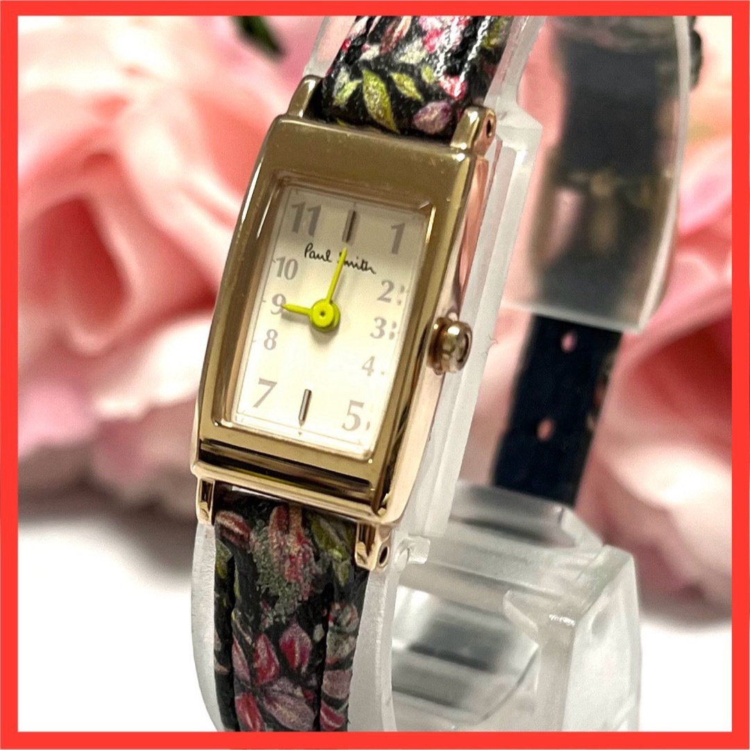 【極美品】ポールスミス 腕時計 レディース 花柄 ピンク ゴールド スクエア | フリマアプリ ラクマ