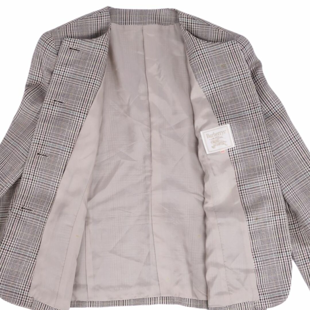 BURBERRY(バーバリー)のVintage バーバリー Burberrys ジャケット ノーカラージャケット チェック柄 ウール シルク アウター レディース 11AR(M相当) マルチカラー レディースのジャケット/アウター(テーラードジャケット)の商品写真