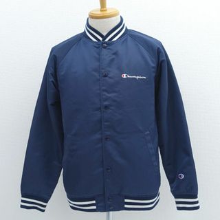 Champion - Champion / チャンピオン ◆スタジャン/ナイロン/ネイビー/サイズM C3-J619 【メンズ/MEN/男性/ボーイズ/紳士】 【古着】 メンズファッション【中古】 [0220473361]