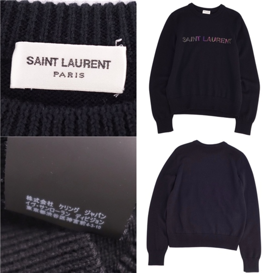 SAINT LAURENT PARIS  ニット　ブラック　S 極美品