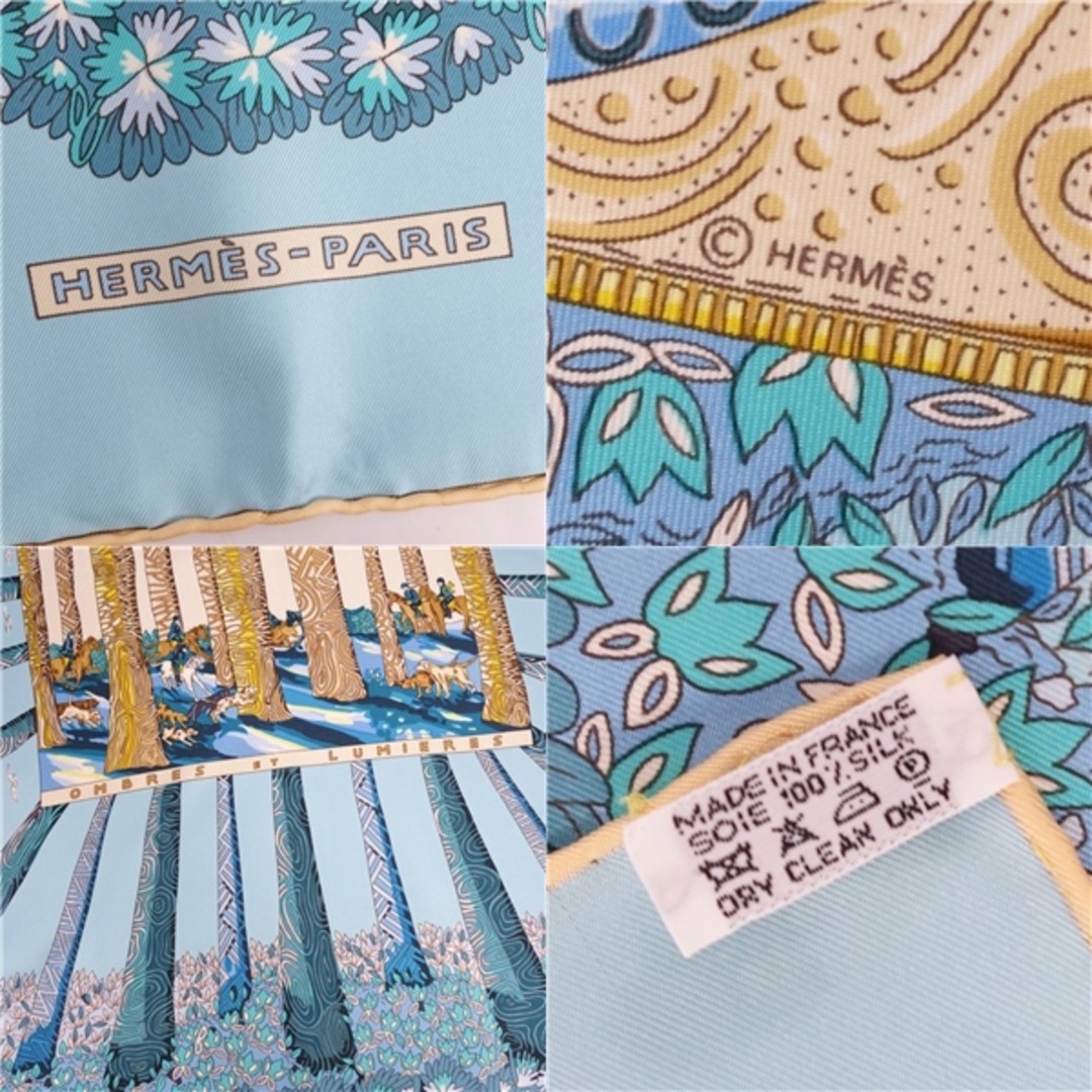 HERMES - 美品 エルメス HERMES スカーフ カレ90 OMBRES ET HERMES - 美品 エルメス HERMES スカーフ カレ90 OMBRES ET