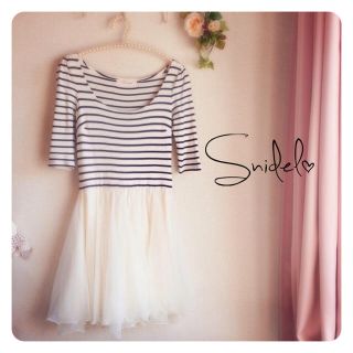 スナイデル(SNIDEL)のSnidel♡チュールコンビワンピース♡(ひざ丈ワンピース)