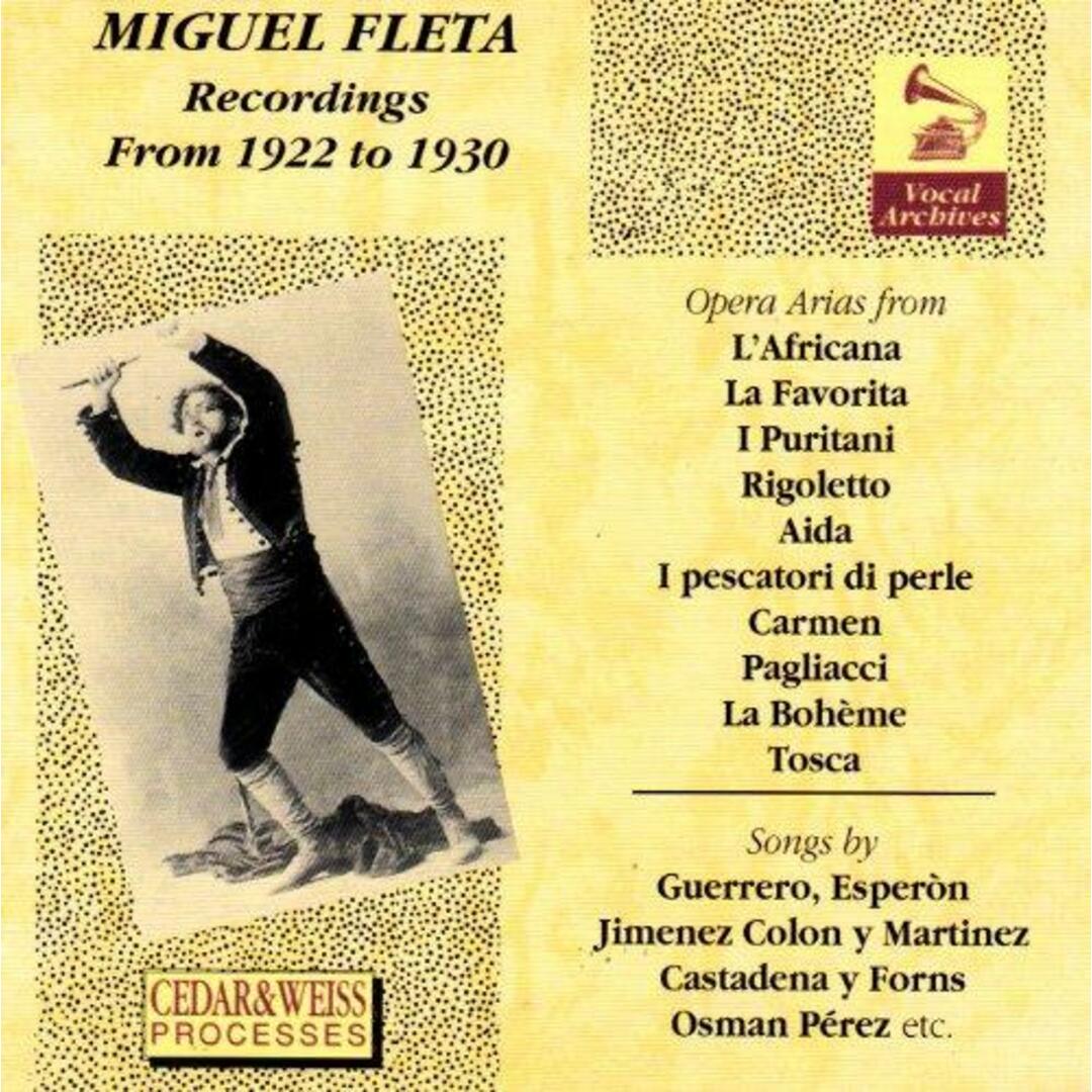 その他【CD】Miguel Fleta sings Opera Arias and Songs／