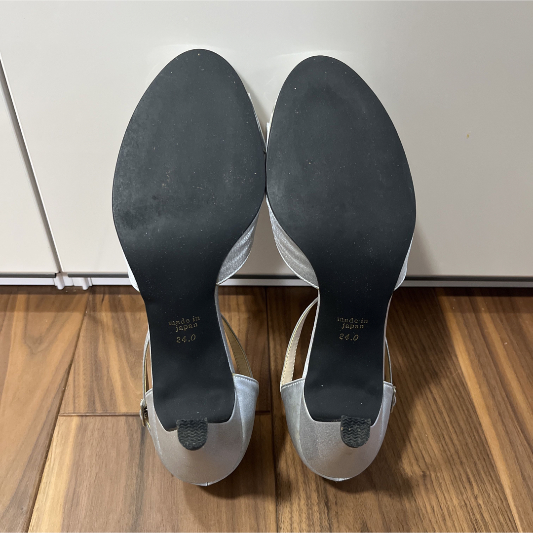 ココチッチ ビジューリボンパーティパンプス（24.0cm） レディースの靴/シューズ(ハイヒール/パンプス)の商品写真