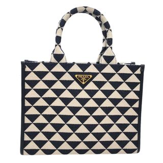 プラダ(PRADA)の　プラダ PRADA 2WAYトートバッグ 1BA354 ネイビー キャンバス レディース ハンドバッグ(ハンドバッグ)