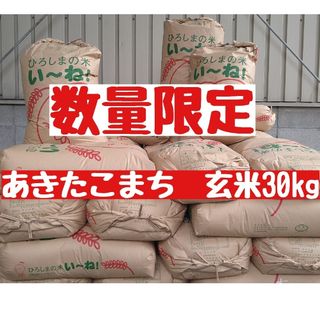 広島県産あきたこまち玄米30kg(令和5年産)(米/穀物)