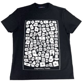 ルイヴィトン(LOUIS VUITTON)の【在庫一掃】LOUIS VUITTON ルイヴィトン 半袖Ｔシャツ レジェンダリートランクジャガード トップス アパレル 服 RM222V NS3 HNY01W M ブラック 黒 コットン    メンズ 人気 春 夏 秋 美品【中古品】(スウェット)