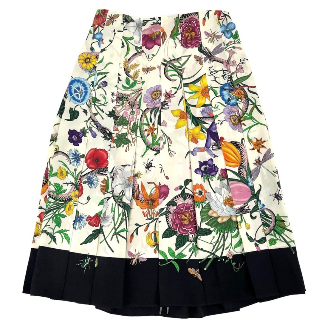 GUCCI - GUCCI グッチ スカート プリーツスカート フラワー 花柄 GUCCI - GUCCI グッチ スカート プリーツスカート フラワー 花柄