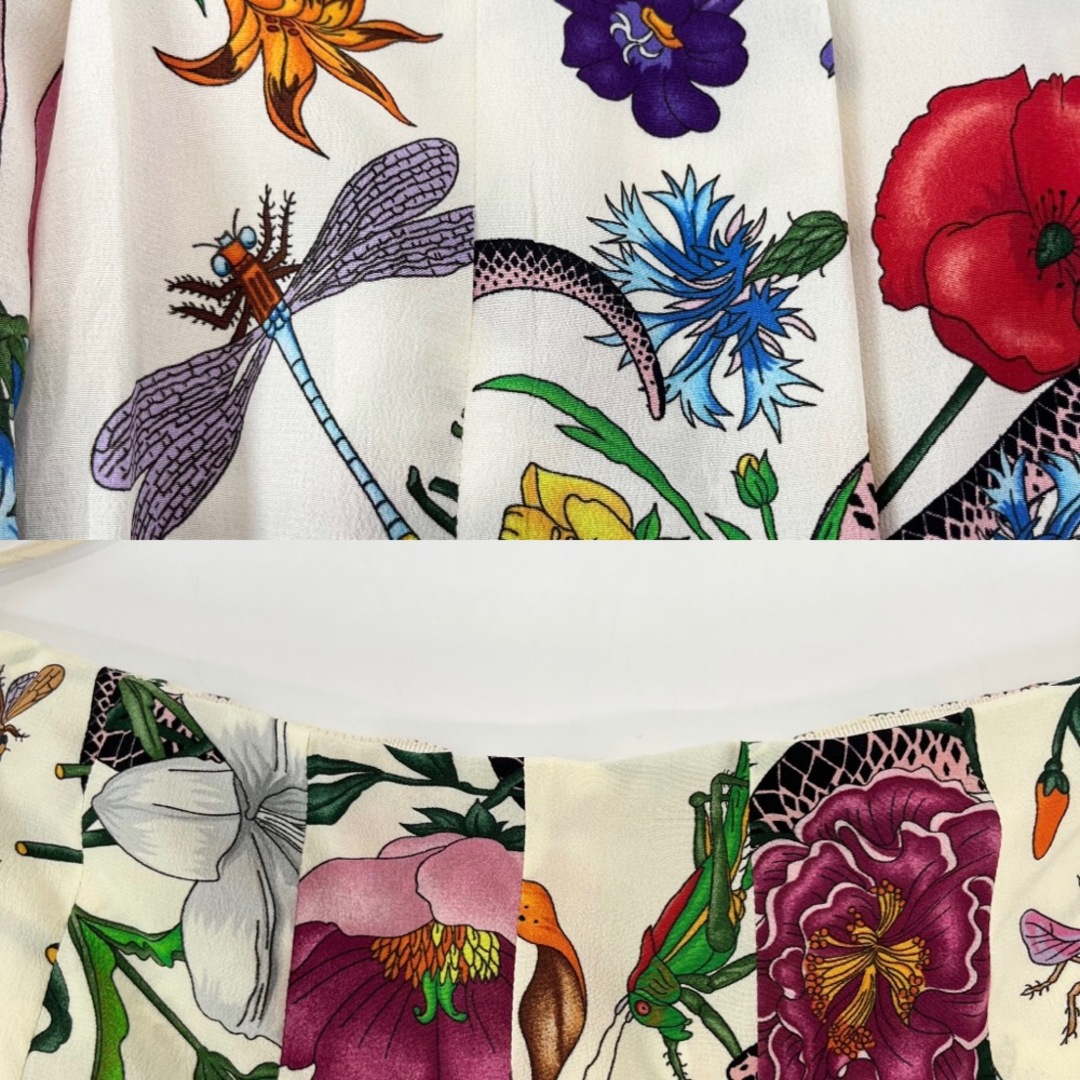 GUCCI - GUCCI グッチ スカート プリーツスカート フラワー 花柄 GUCCI - GUCCI グッチ スカート プリーツスカート フラワー 花柄