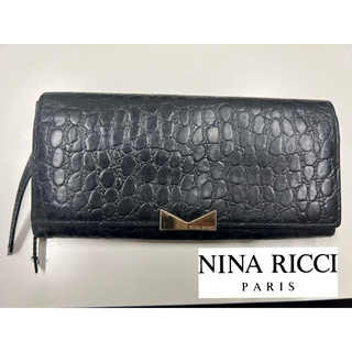 ニナリッチ(NINA RICCI)のNINA RICCI ニナリッチ　財布　長財布　型押し　クロコ(財布)