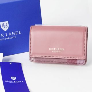 ブルーレーベルクレストブリッジ(BLUE LABEL CRESTBRIDGE)の658e 新品 ブルーレーベル パーシャルクレストブリッジカードケース 名刺入れ(名刺入れ/定期入れ)