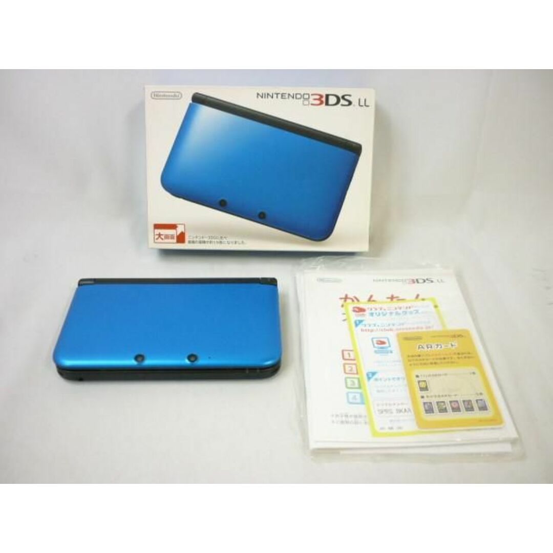 品 ゲーム ニンテンドー3DS LL 本体 SPR-001 ブルー ブラック 動作品 初期化済み 箱あり5商品備考