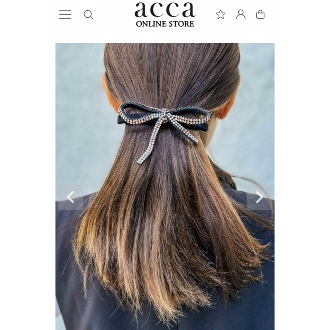 accaアッカ 大人気♡オードリー♡黒リボンロングバレッタ accaアッカ 大人気♡オードリー♡黒リボンロングバレッタ