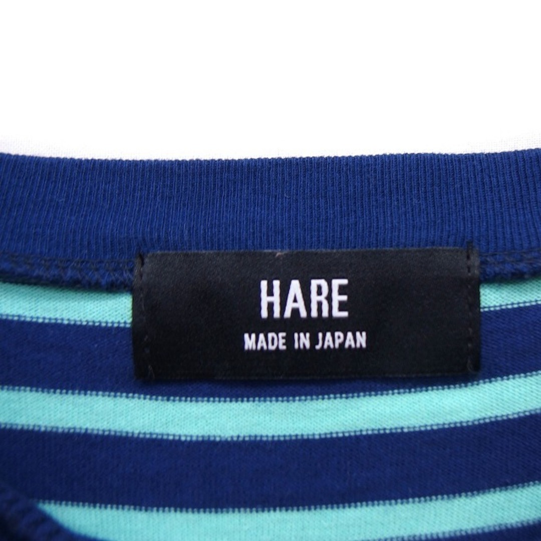 HARE(ハレ)のハレ HARE オーバーサイズTシャツ ボーダー柄 クルーネック 半袖 コットン レディースのトップス(Tシャツ(半袖/袖なし))の商品写真