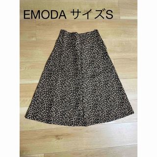 エモダ(EMODA)のEMODA レオパードスカート　S(ひざ丈スカート)