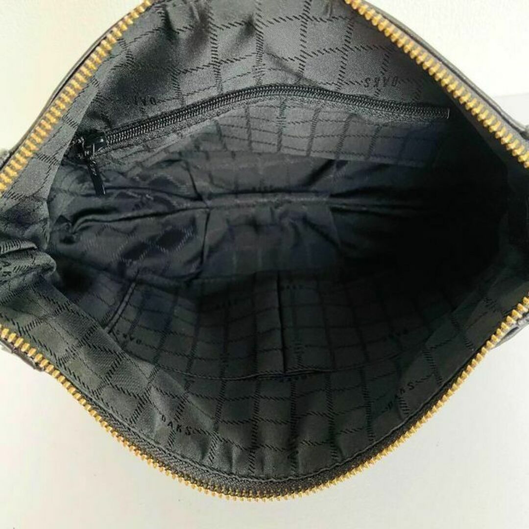DAKS(ダックス)の【美品】 DAKS レザー ショルダーバッグ ブラック ハンドバッグ 日本製 レディースのバッグ(ハンドバッグ)の商品写真