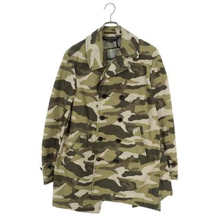 コムデギャルソンオムプリュス(COMME des GARCONS HOMME PLUS)のコムデギャルソンオムプリュス  18AW  PB-C001 AD2018迷彩柄捻れアシンメトリーコート メンズ M(その他)