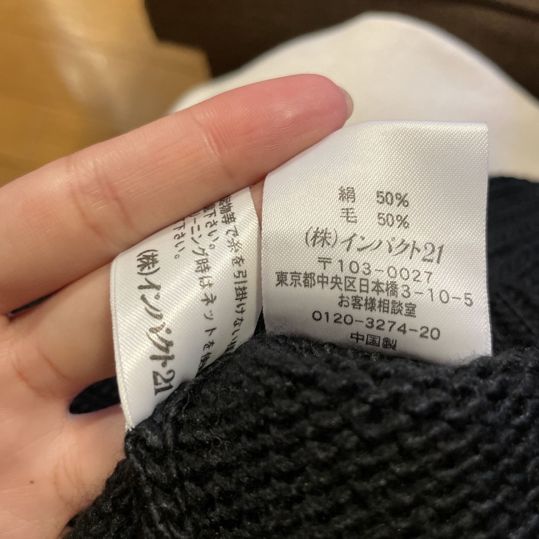 POLO RALPH LAUREN(ポロラルフローレン)のポロラルフローレン　ジップニットセーター　黒 レディースのトップス(ニット/セーター)の商品写真