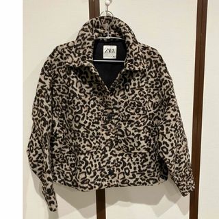 ザラ(ZARA)のZARA レオパード柄ジャケット(毛皮/ファーコート)