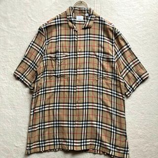 バーバリー(BURBERRY)の現行タグ BURBERRY 半袖シャツ ノバチェック【XL】大きいサイズ(シャツ)