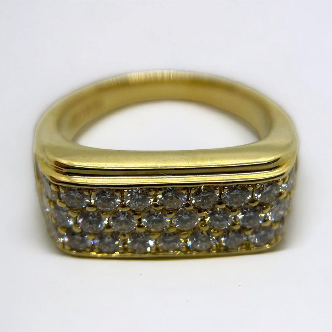 k18 ダイヤ　リング　天然ダイヤ　#10 メンズのアクセサリー(リング(指輪))の商品写真