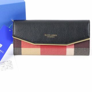 ブルーレーベルクレストブリッジ(BLUE LABEL CRESTBRIDGE)の219a 新品 ブルーレーベル クレストブリッジ チェック日本製 かぶせ長財布 (財布)