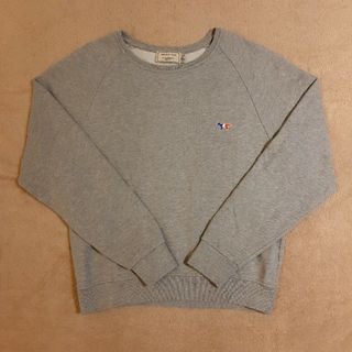 メゾンキツネ(MAISON KITSUNE')のメゾンキツネ　グレー　スウェット　S(トレーナー/スウェット)