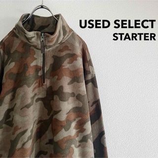 スターター(STARTER)の古着 “STARTER” Half Zip Fleece / カモフラ 薄手(ブルゾン)