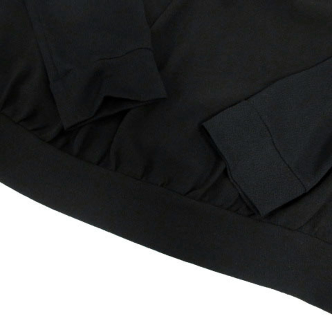 ZARA(ザラ)のザラ カットソー ハイネック 長袖 切替え シースルー リボン ブラック 黒 M レディースのトップス(カットソー(長袖/七分))の商品写真