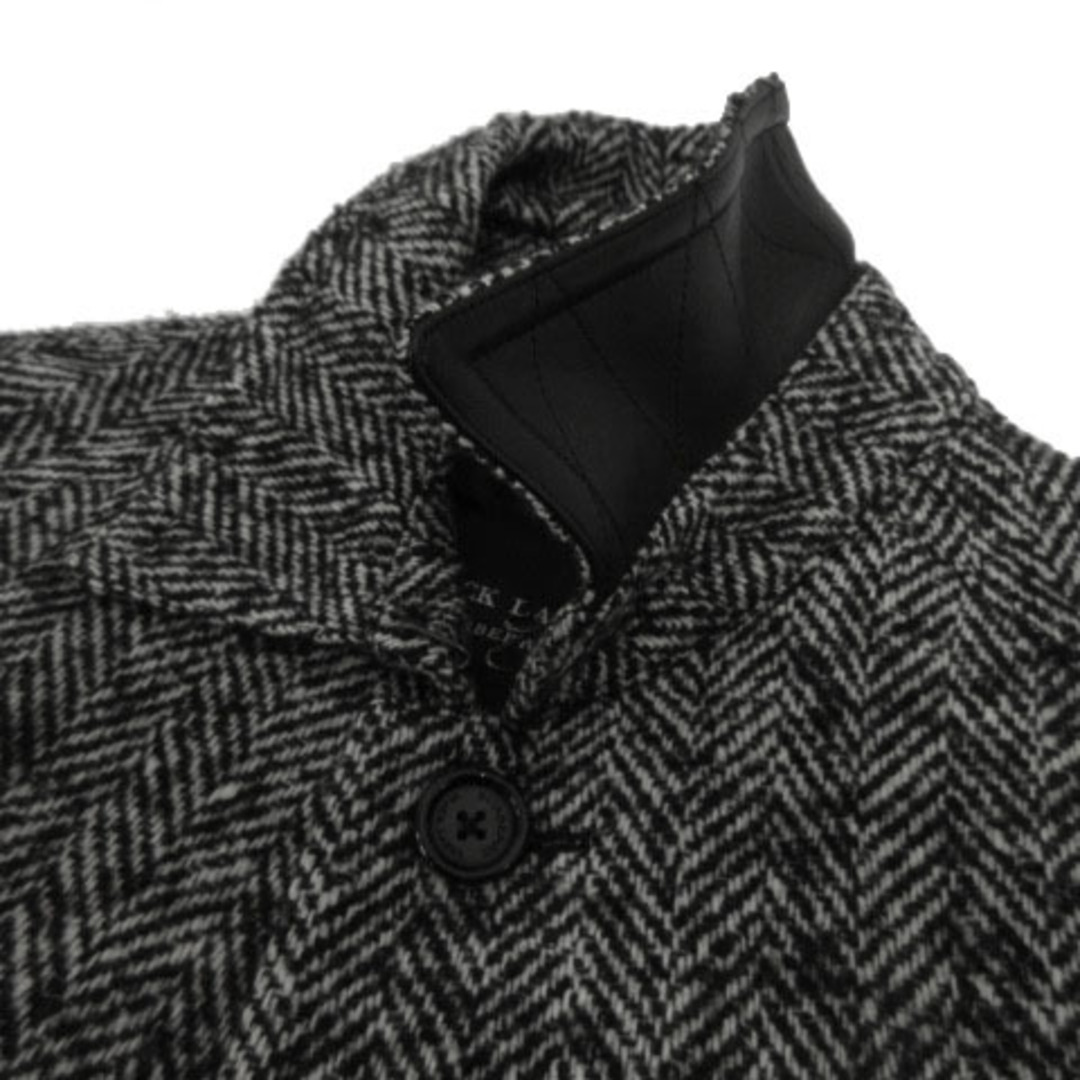 BURBERRY BLACK LABEL(バーバリーブラックレーベル)のBURBERRY BLACK LABEL コート 中綿 ヘリンボーン 黒 白 L メンズのジャケット/アウター(トレンチコート)の商品写真