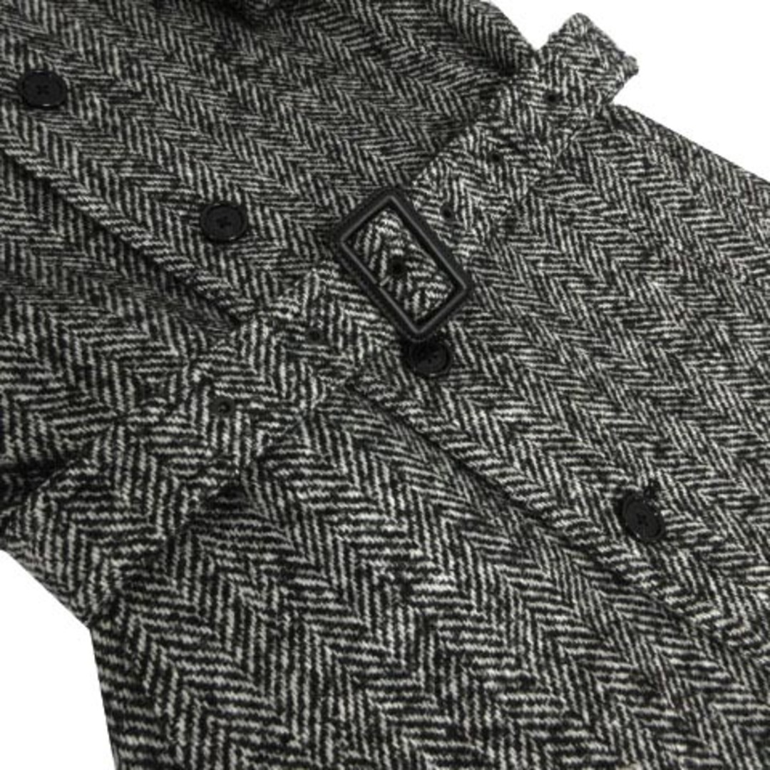 BURBERRY BLACK LABEL(バーバリーブラックレーベル)のBURBERRY BLACK LABEL コート 中綿 ヘリンボーン 黒 白 L メンズのジャケット/アウター(トレンチコート)の商品写真