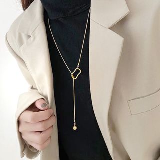 トゥデイフル(TODAYFUL)のsaleゴールド】ステンレス　スネークチェーン　ロングネックレス(ネックレス)