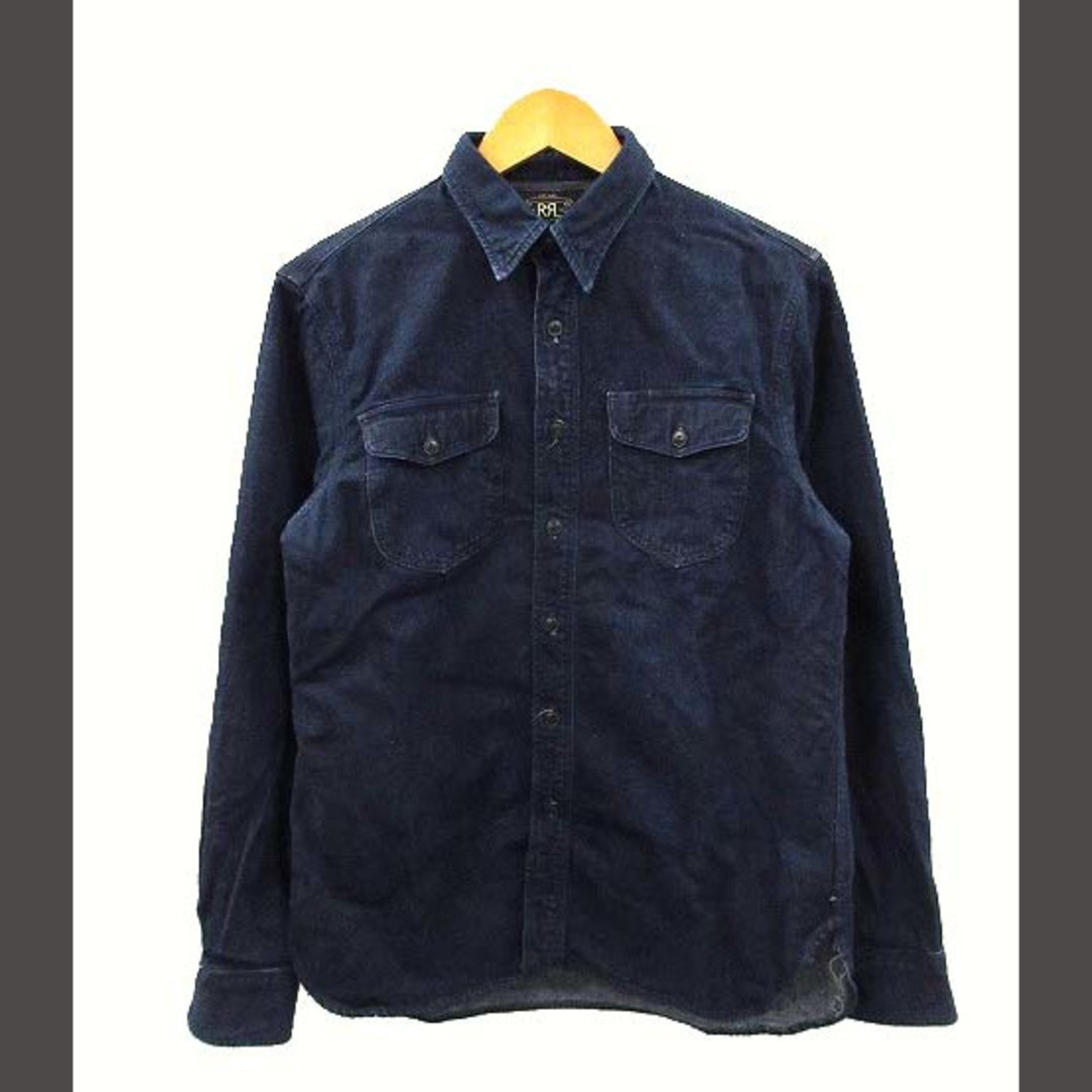 RRL(ダブルアールエル)のダブルアールエル RRL インディゴ コットンリネン デニム ワークシャツ S メンズのトップス(シャツ)の商品写真