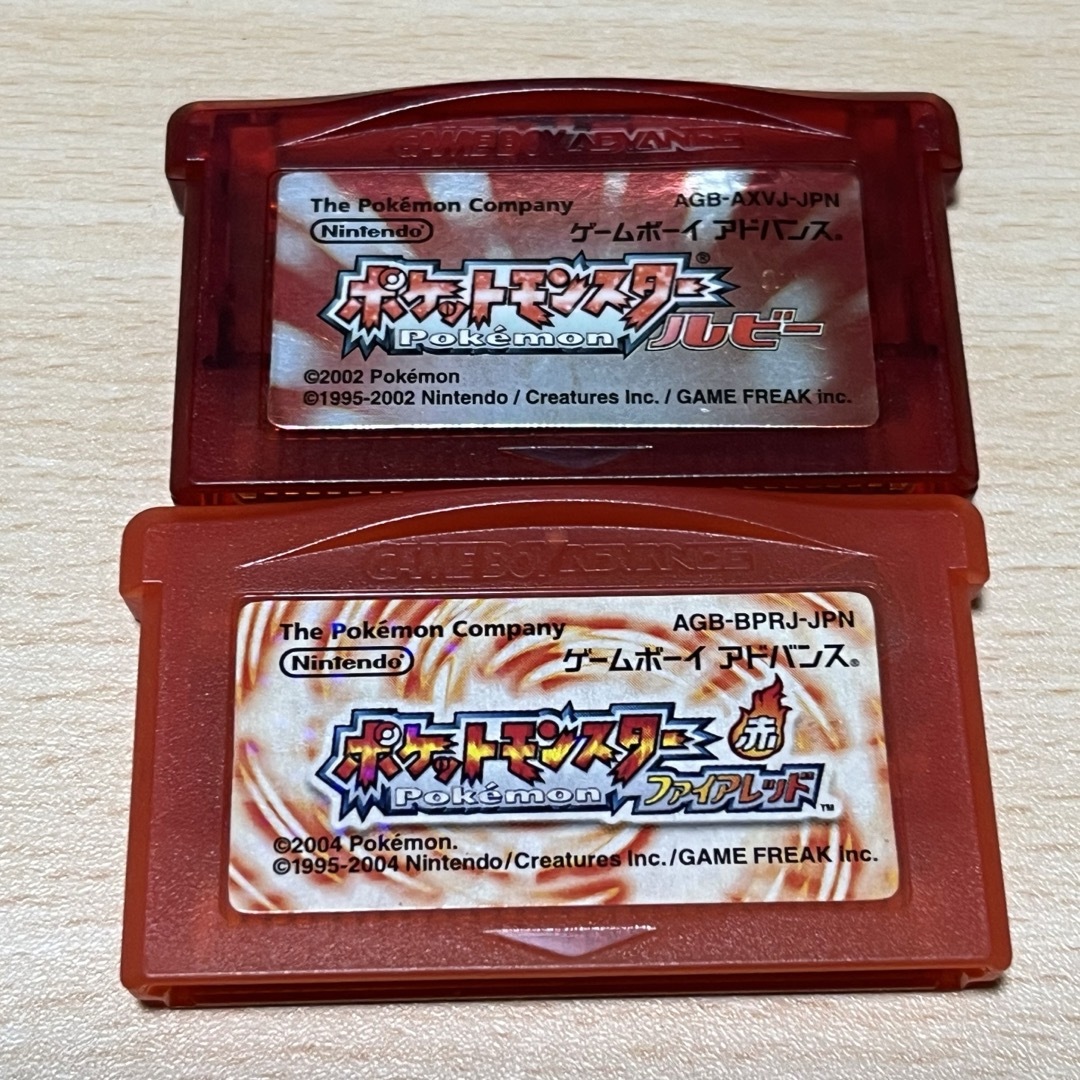 ゲームボーイアドバンス(ゲームボーイアドバンス)のGBA ポケモンファイヤーレッド　ルビーセット エンタメ/ホビーのゲームソフト/ゲーム機本体(携帯用ゲームソフト)の商品写真