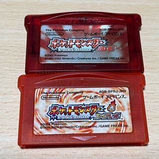 ゲームボーイアドバンス(ゲームボーイアドバンス)のGBA ポケモンファイヤーレッド　ルビーセット(携帯用ゲームソフト)