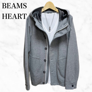 ビームス(BEAMS)のBEAMS HEART ジップパーカー　グレー系　トップス　羽織もの(パーカー)
