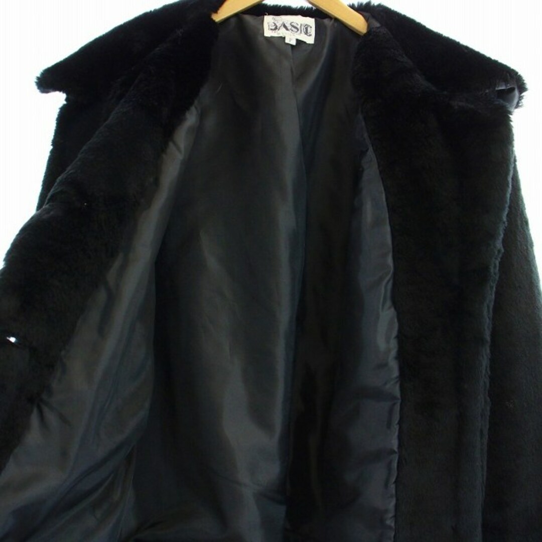 other(アザー)のベーシック バイ クリツィア フェイクファージャケット ビックカラー F 黒 レディースのジャケット/アウター(その他)の商品写真